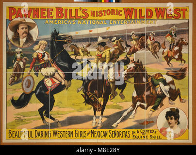 Historique de Pawnee Bill Wild West. Belle Audace Western Girls & Senoritas Mexicaine... Rcac2002719103 Banque D'Images