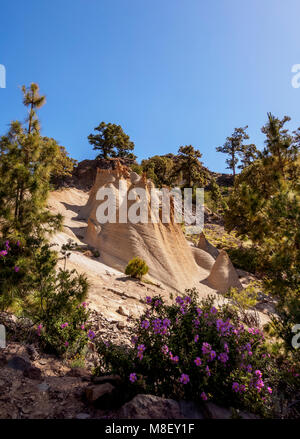 Paisaje Lunar, rock formation, la Lune Paysage, Vilaflor, Tenerife, Îles Canaries, Espagne Banque D'Images