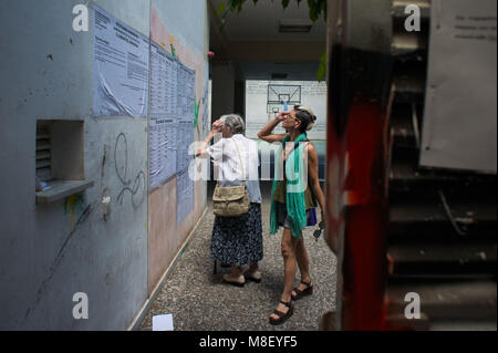 Athènes. Le jour du référendum, de vote. La Grèce. Banque D'Images