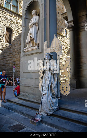 Statues dans la Piazza della Signoria Banque D'Images