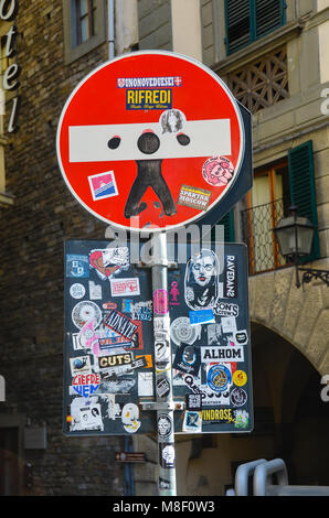 Aucun signe d'entrée des stocks - stick man Banque D'Images