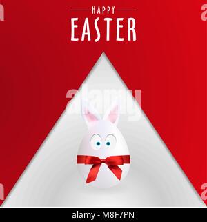 Joyeuses Pâques Lapin oeuf simple affiche, Vecteur, Illustration, fichier eps Illustration de Vecteur