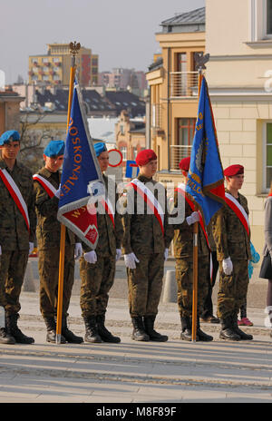 3e Mémoire Kielce lors de célébration Mars 76e anniversaire de massacre de Katyn (le massacre de 1940 officiers polonais, policiers et civils) Banque D'Images