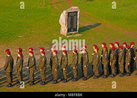 3e Mémoire Kielce lors de célébration Mars 76e anniversaire de massacre de Katyn (le massacre de 1940 officiers polonais, policiers et civils) Banque D'Images