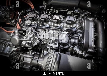 La partie mécanique d'un moteur de près. Banque D'Images