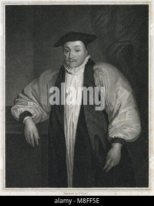 Gravure ancienne 1823, William Laud. William Laud (1573-1645) était un archevêque et universitaires. Il a été archevêque de Cantorbéry de 1633, au cours de la règle personnelle de Charles I. SOURCE : gravure originale Banque D'Images