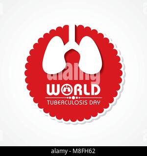 Journée mondiale de la tuberculose l'illustration vectorielle. Convient pour carte de souhaits, affiches et de bannières. Illustration de Vecteur
