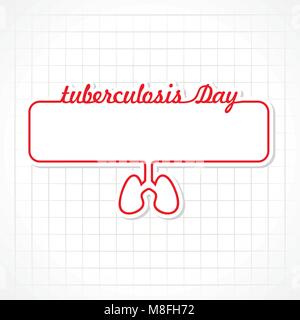 Journée mondiale de la tuberculose l'illustration vectorielle. Convient pour carte de souhaits, affiches et de bannières. Illustration de Vecteur
