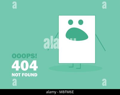 Erreur 404 Page non trouvée émoticône - illustration vectorielle moderne Illustration de Vecteur