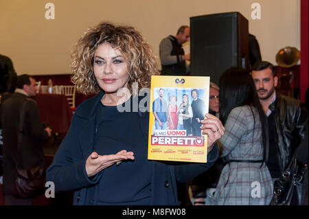 Naples, Italie. 13Th Mar, 2018. La conférence de presse de Nancy le film de Coppola, Francesco Testi, Eva Grimaldi, Maria del Monte et Antonio Palmese, réalisé par Nilo Sciarrone "mon homme parfait' dans les salles. Credit : Sonia Brandolone/Pacific Press/Alamy Live News Banque D'Images