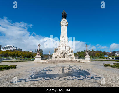 Monument à la marquis de Pombai, Lisbonne, Portugal Banque D'Images