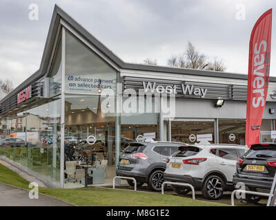 Westway Nissan, Stockport Town Center shopping area, Merseyway Banque D'Images