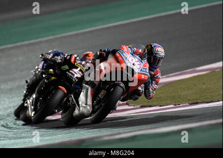 Andrea Dovizioso Grand Prix moto du Qatar, la pratique libre journée au Circuit International de Losail, Qatar, Lusail ; (Photo Gaetano Piazzolla/Pacific Press) Banque D'Images