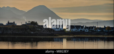 Camusterrach et les Cuillin, Marchin, Ecosse Banque D'Images