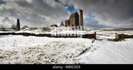 En hiver, la Mine Magpie Monyash, Angleterre (3) Banque D'Images