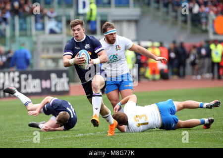 Rome, Italie. 17Th Mar, 2018. Six Nations de Rugby 2018 NatWest au Stade olympique de Rome. Vaincre l'Ecosse Italie par 29-27 Crédit : Giampiero Sposito/Pacific Press/Alamy Live News Banque D'Images