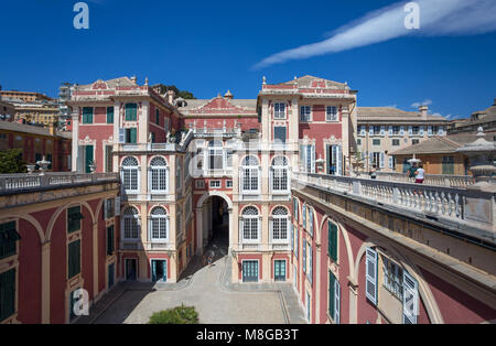 Gênes (Genova), JUILLET, 2, 2017 - Palazzo Reale de Gênes, Italie, le Palais Royal, dans la ville italienne de Gênes, Site du patrimoine mondial de l'UNESCO, de l'Italie. Banque D'Images