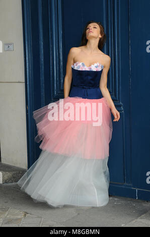 5 mars 2017 - Paris Monika Krol street style fashion pendant la Fashion Week de Paris 2018. Banque D'Images