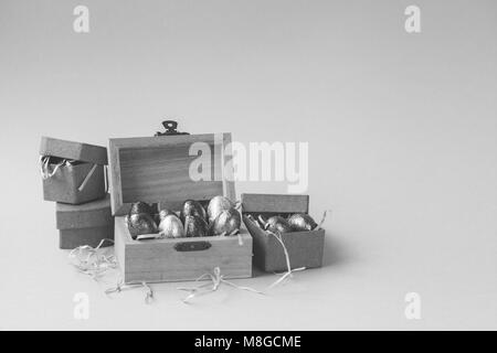 Ensemble de chocolats de Pâques comme une carte de vœux. Banque D'Images