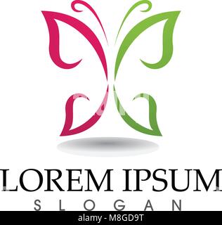 Conceptuel, simple papillon icône colorée. Logo. Vector illustration Illustration de Vecteur
