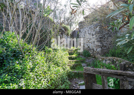 Passages de Kayakoy (karmylassos) ancien village grec à Fethiye, Turquie Banque D'Images