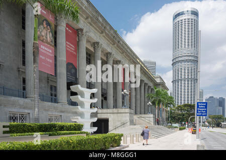 Musée des beaux-arts de Singapour (ancien bâtiment de la Cour suprême), St Andrew's Road, Civic Centre, l'île de Pulau Ujong (Singapour), Singapour Banque D'Images