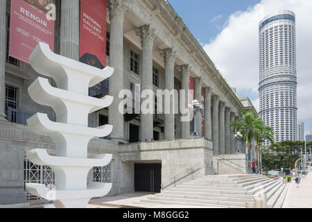 Musée des beaux-arts de Singapour (ancien bâtiment de la Cour suprême), St Andrew's Road, Civic Centre, l'île de Pulau Ujong (Singapour), Singapour Banque D'Images