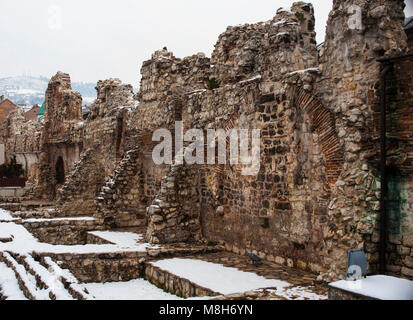 Vue sur les ruines historiques de Taslihan à Sarajevo, Bosnie-Herzégovine Banque D'Images