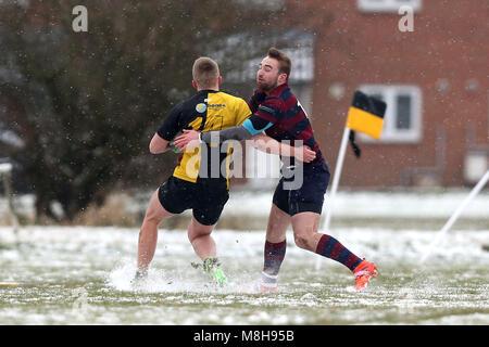 Braintree vs RFC RFC est de Londres, Londres 3 Division Nord-Est Rugby Union au Club House le 17 mars 2018 Banque D'Images