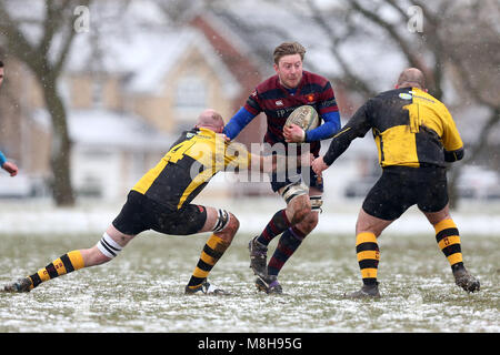 Braintree vs RFC RFC est de Londres, Londres 3 Division Nord-Est Rugby Union au Club House le 17 mars 2018 Banque D'Images