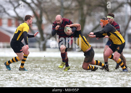 Braintree vs RFC RFC est de Londres, Londres 3 Division Nord-Est Rugby Union au Club House le 17 mars 2018 Banque D'Images