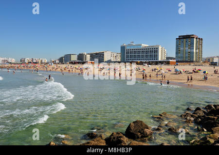 Costa da Caparica beach, près de Lisbonne. Portugal Banque D'Images