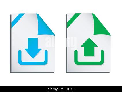 Vecteur de conception conception icône de téléchargement et de chargement Illustration de Vecteur