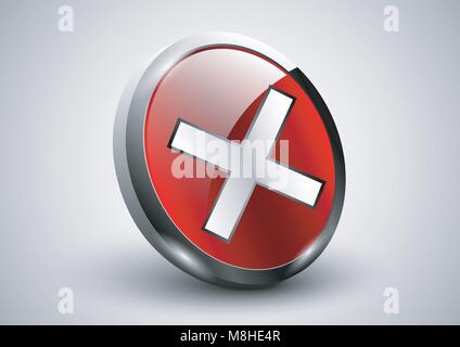 Vecteur de conception de pièce barrée sign Illustration de Vecteur