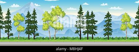 Caricature transparente fond nature. Illustration de Vecteur