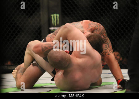 Dmitry Sosnovskiy (coin bleu) bat Mark Godbeer (coin rouge) au deuxième tour par l'intermédiaire de crédit présentation : Dan Cooke/Alamy Banque D'Images