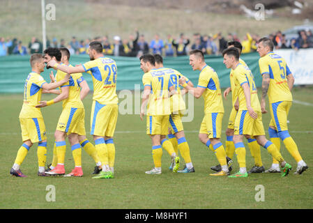 FC ANINOASA VS PETROLUL PLOIESTI, LIGA A 3 A ROMANIA SEZONUL 2017-2018 , 17.03.2018 Banque D'Images