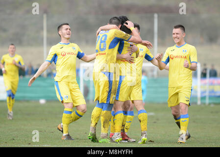 FC ANINOASA VS PETROLUL PLOIESTI, LIGA A 3 A ROMANIA SEZONUL 2017-2018 , 17.03.2018 Banque D'Images