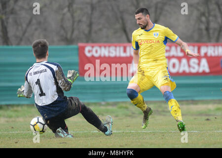 FC ANINOASA VS PETROLUL PLOIESTI, LIGA A 3 A ROMANIA SEZONUL 2017-2018 , 17.03.2018 Banque D'Images