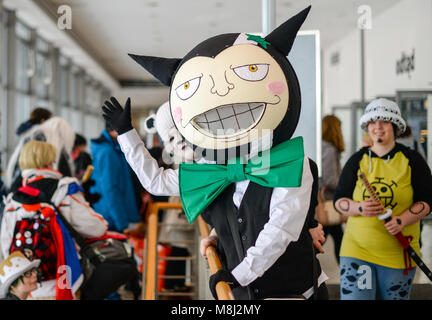 18 mars 2018, l'Allemagne, Leipzig : cosplayeurs à la Foire du livre de Leipzig pour son dernier jour. Cette année, la Foire du livre de Leipzig se déroule du 15 au 18 mars. Photo : Jens/Kalaene Crédit photo : dpa dpa alliance/Alamy Live News Banque D'Images