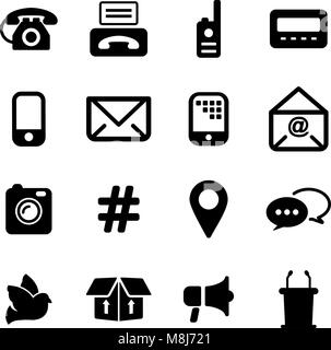 Différents moyens de communication Icons Illustration de Vecteur