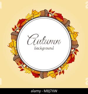 Automne fond vector illustration Illustration de Vecteur