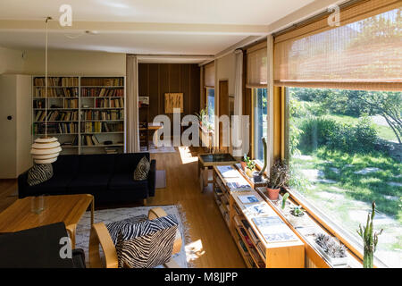 La maison d'Aalto a été conçu par l'architecte finlandais Alvar Aalto. La chambre à Munkkiniemi, Helsinki, a été achevée en 1936 comme maison et studio d'Aalto. Banque D'Images