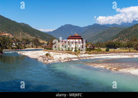 Punakha Dzong - Bhoutan Banque D'Images