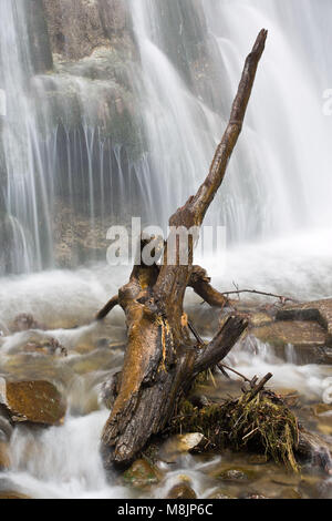 L'Alto Aller, au coeur des montagnes Cantabriennes, a peu à voir avec les fonds de vallée fortement humanisés de ce bassin minier. Banque D'Images