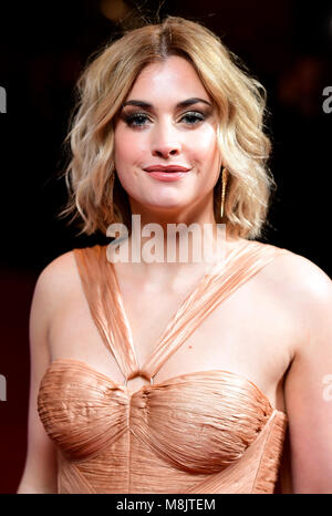 Stefanie Martini assistant à la télévision Rakuten des Empire Awards 2018 au Roundhouse de Londres. Banque D'Images