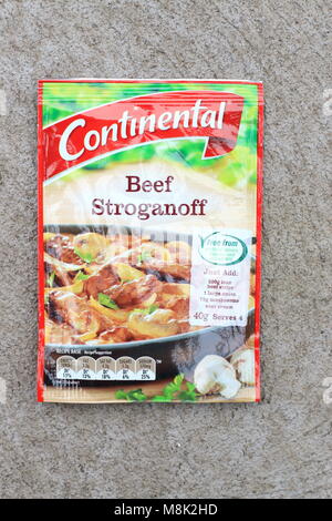 Recette de base Continental Bœuf Stroganoff Banque D'Images