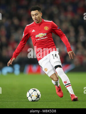 Photo de fichier en date du 13-03-2018 de Manchester United, Jesse Lingard. Banque D'Images