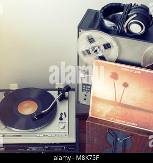KINGS OF LEON vinyl record venir autour de Sundown album Banque D'Images