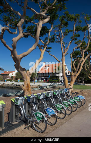 La gare de San Diego 31 Decobike, Seaport Village, California, USA Banque D'Images